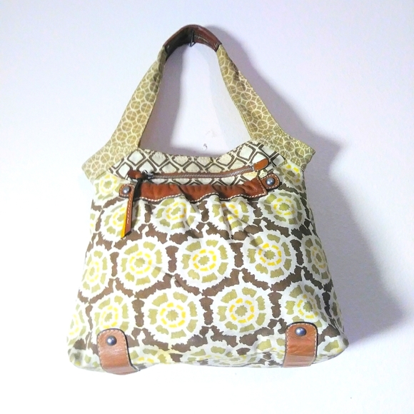 Fossil Handbags - Fossil Bright 🌞 Sunshiny Canvas and Leath Handbag